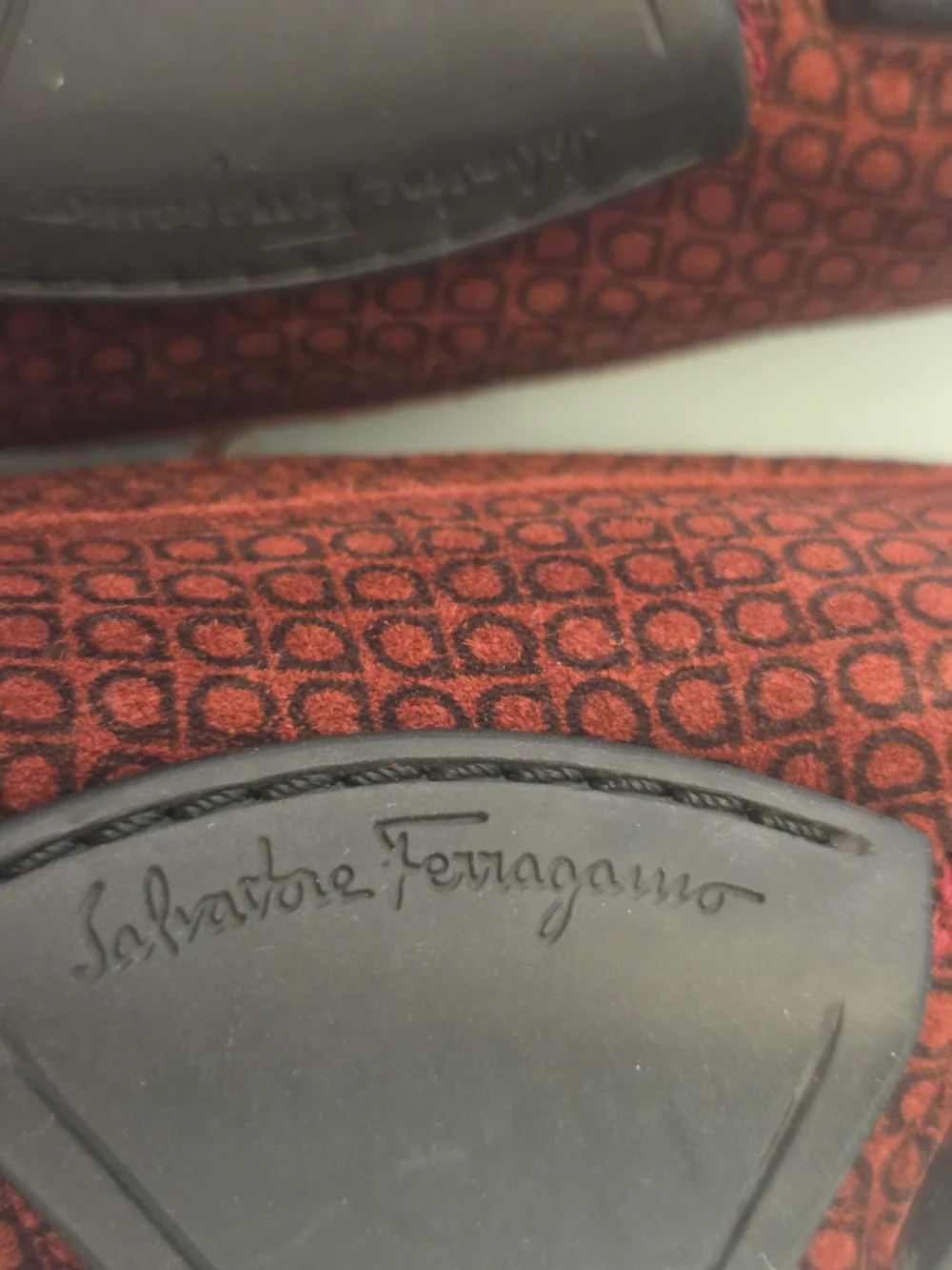 Salvatore Ferragamo Men’s Red Leather Bit Loafers Size 5.5 EE